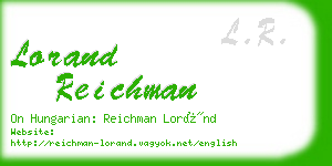 lorand reichman business card